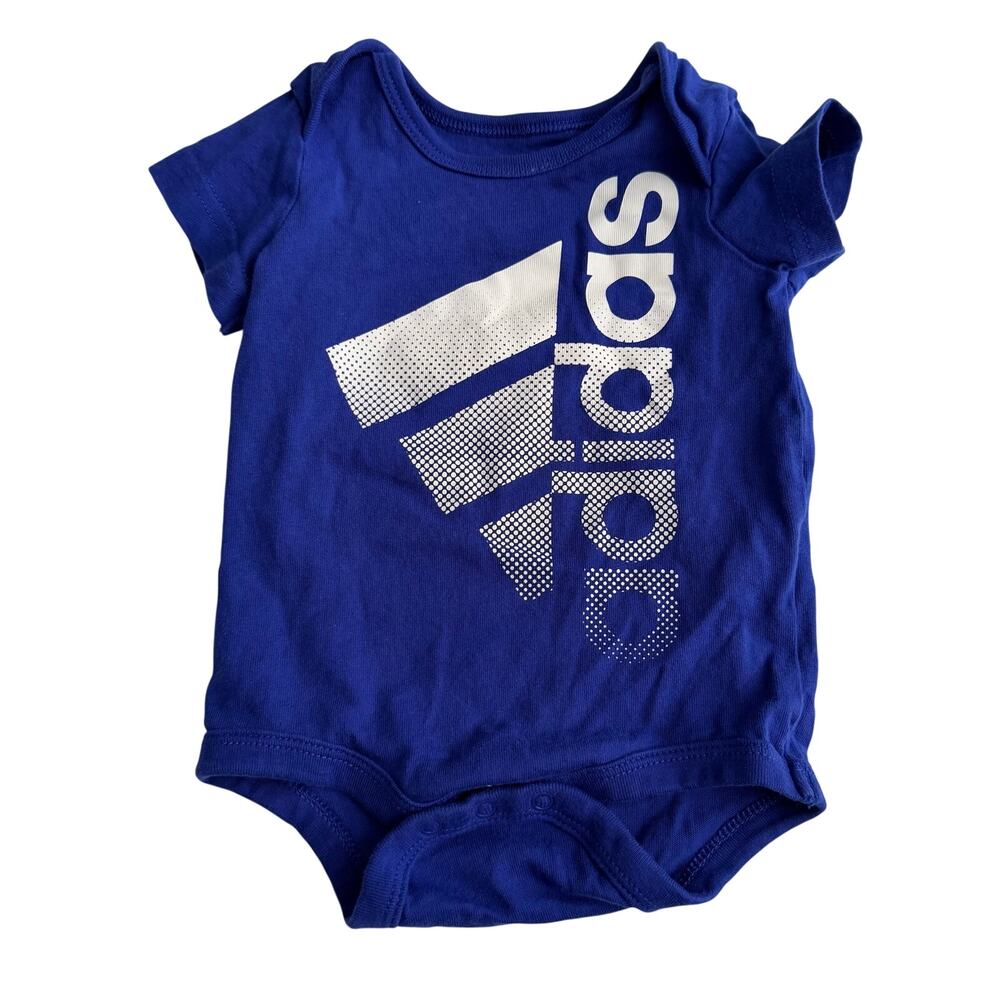 Adorable Adidas Blue Graphic Bodysuit - 6 Months